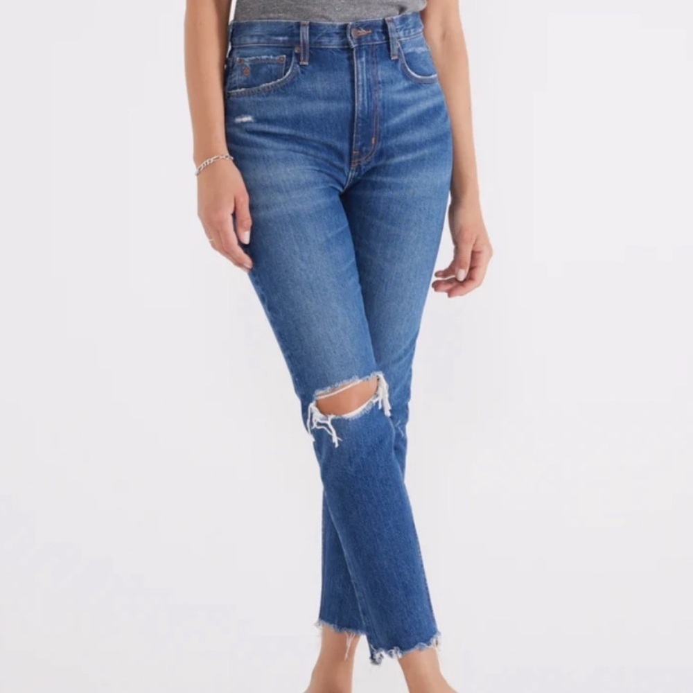 ETICA Marcella Slim High Waist Cotton Distressed Jean Size 27